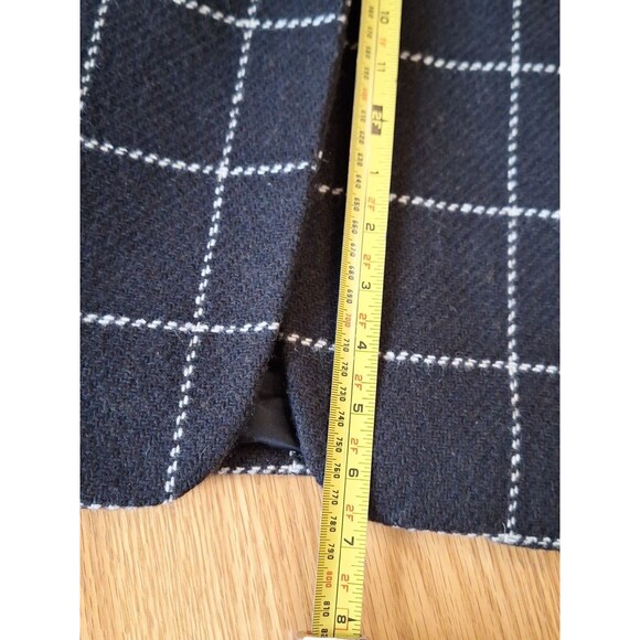 Vintage LAUREN Ralph Lauren Women's Wool Black N White Lined Blazer Size 16 - Picture 8 of 16